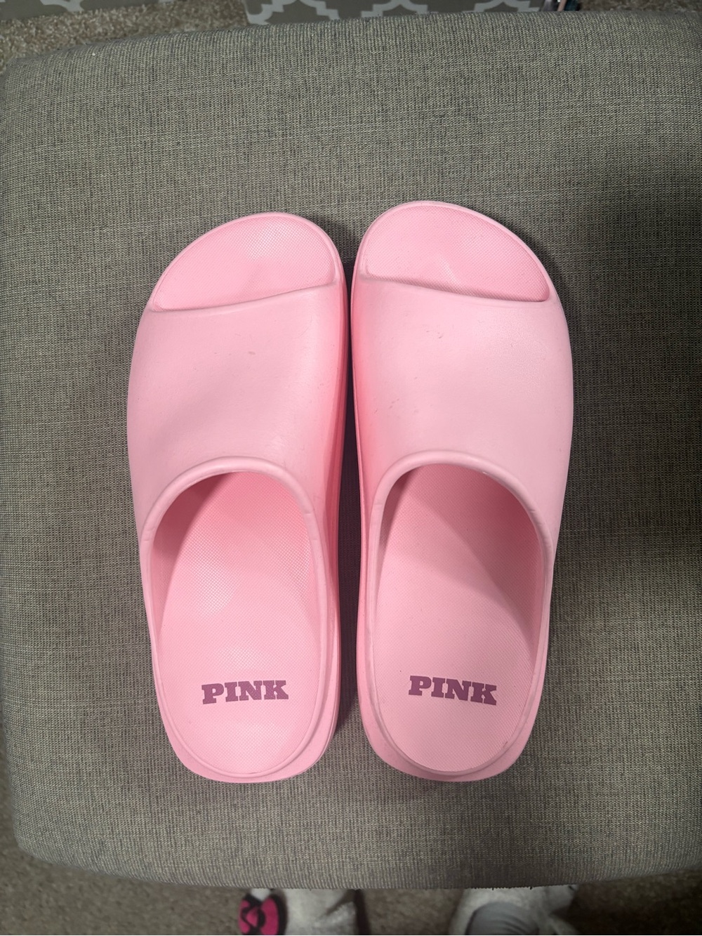 PINK Light Pink PlatformSlide Sandals